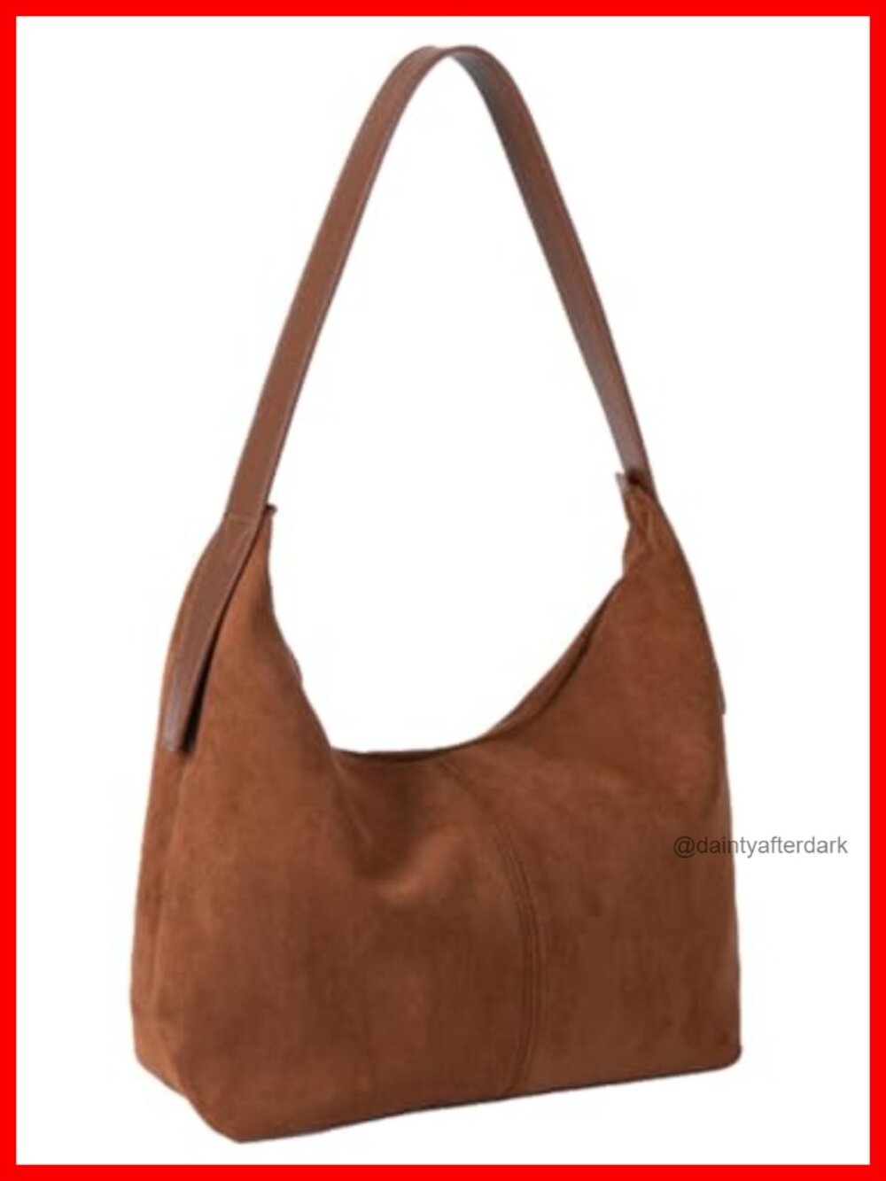 Suede Hobo Handbag Retro Underarm Shoulder Bag Purse Tote